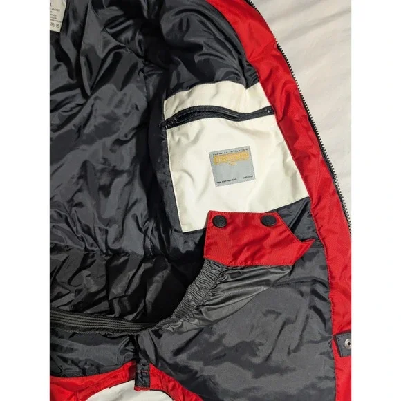 Katahdin Gear Knife Edge Snowmobile Jacket Men's L Red White Thermore Insulated - Picture 8 of 9